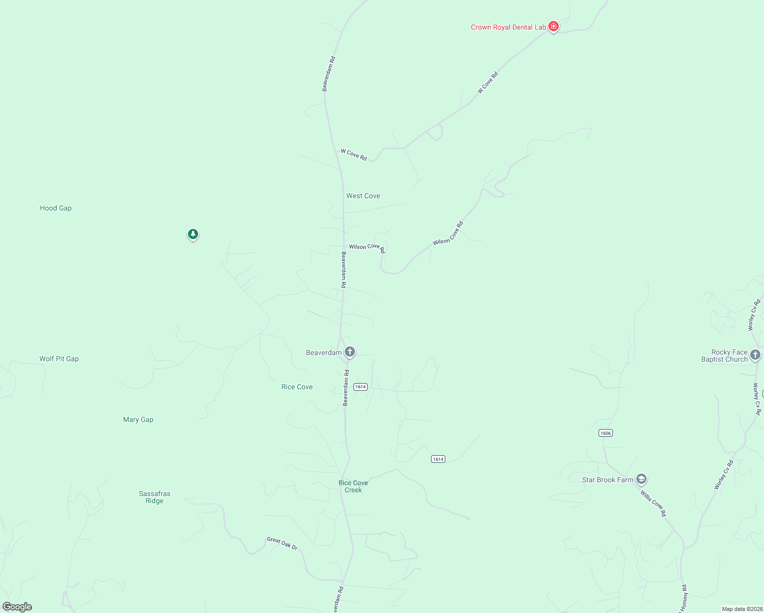 map of restaurants, bars, coffee shops, grocery stores, and more near 2888 Beaverdam Road in Canton