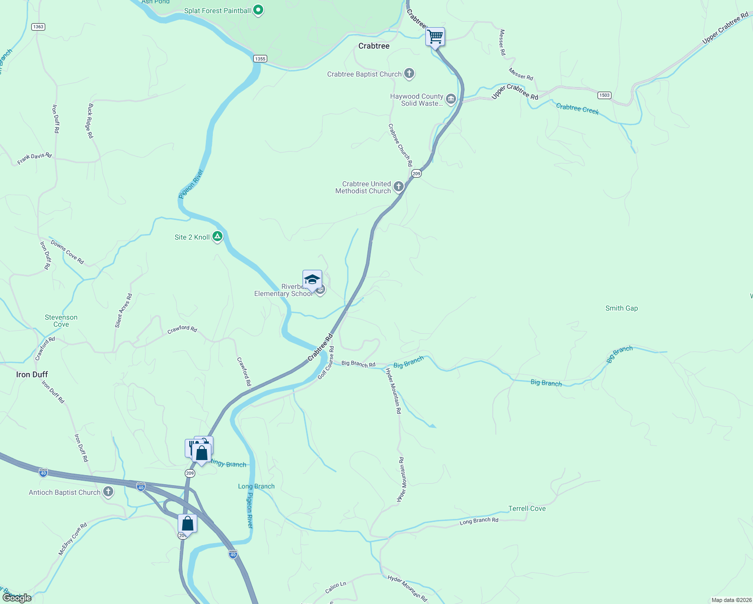 map of restaurants, bars, coffee shops, grocery stores, and more near 222 Thistle Ridge in Clyde