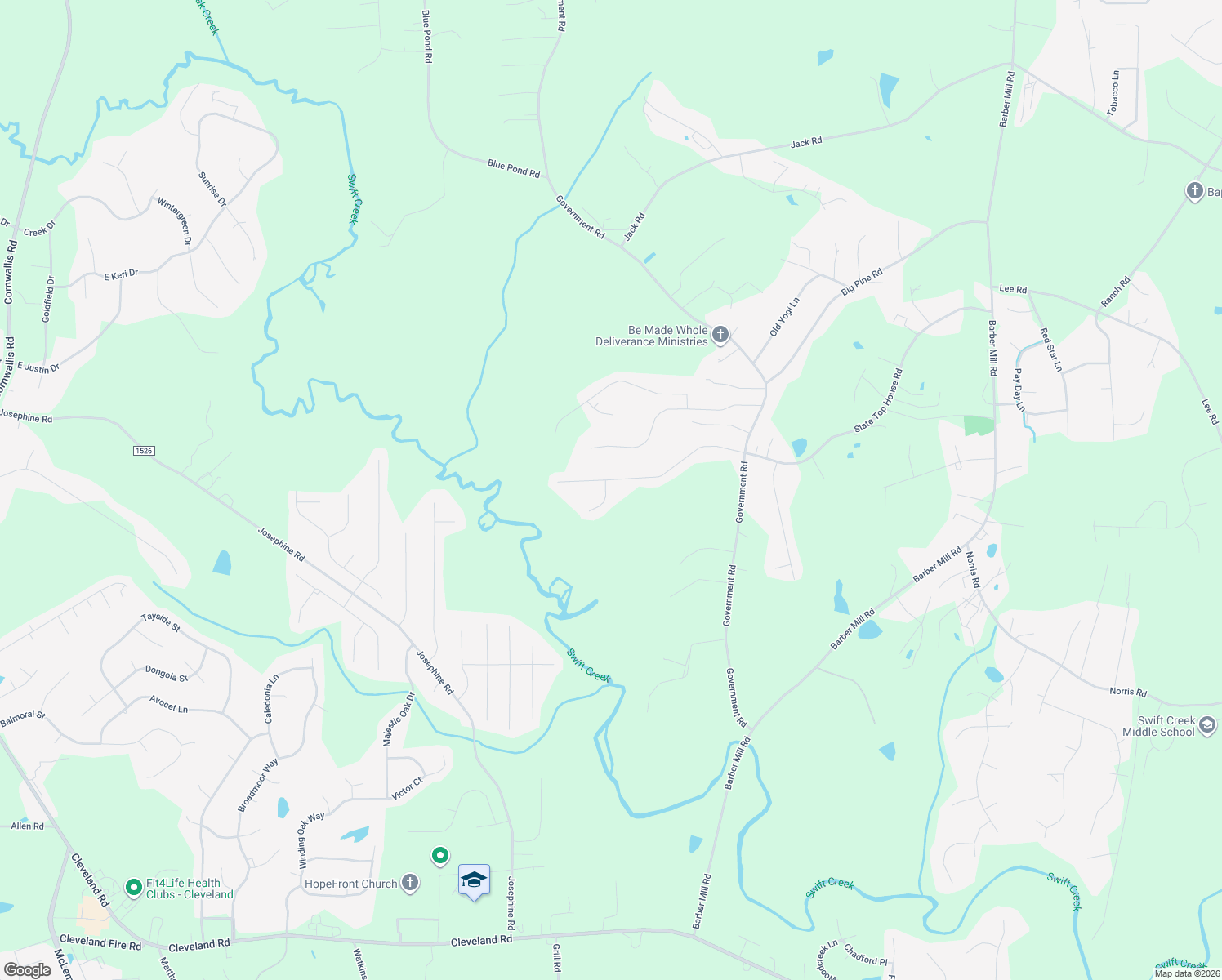 map of restaurants, bars, coffee shops, grocery stores, and more near 431 Spaniel Ln in Clayton