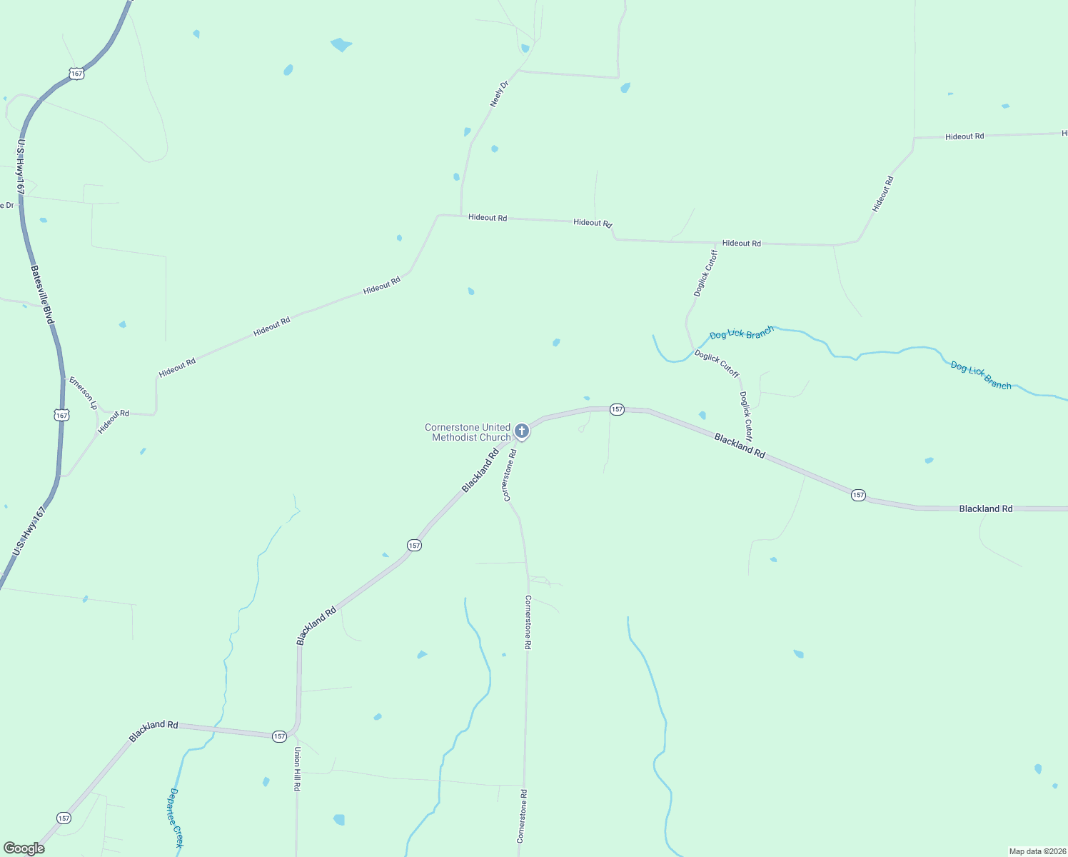 map of restaurants, bars, coffee shops, grocery stores, and more near 4010 Blackland Road in Pleasant Plains
