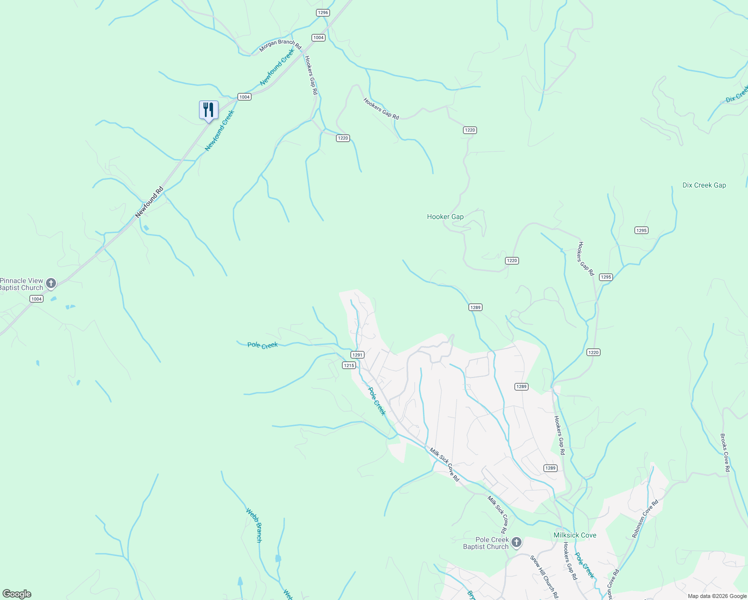 map of restaurants, bars, coffee shops, grocery stores, and more near 58 Grooms Road in Candler