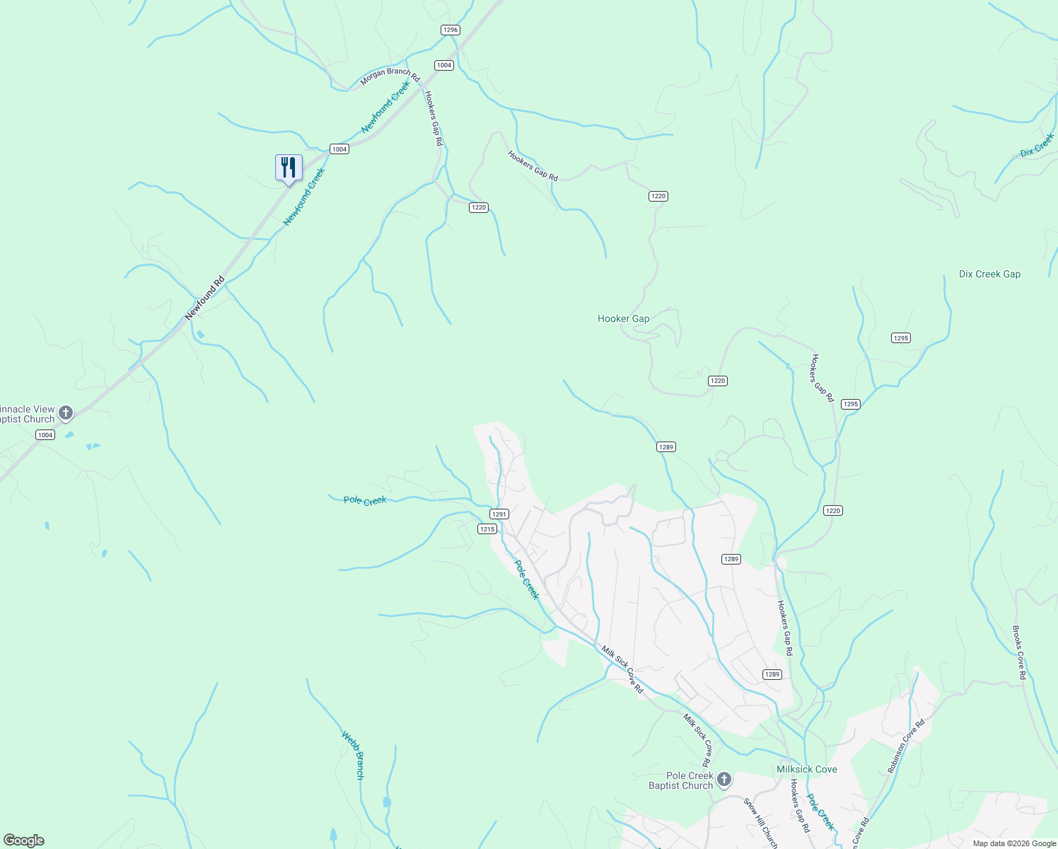map of restaurants, bars, coffee shops, grocery stores, and more near 58 Grooms Road in Candler