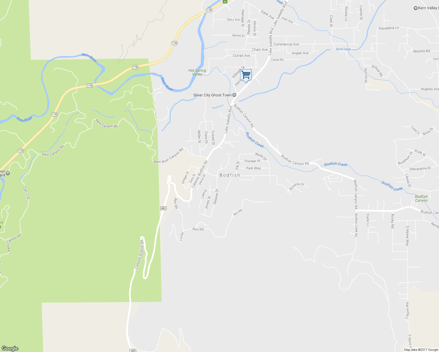 map of restaurants, bars, coffee shops, grocery stores, and more near 212 Columbus Avenue in Bodfish