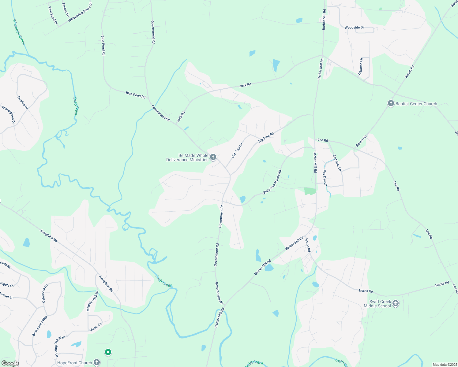 map of restaurants, bars, coffee shops, grocery stores, and more near 853 Government Road in Clayton
