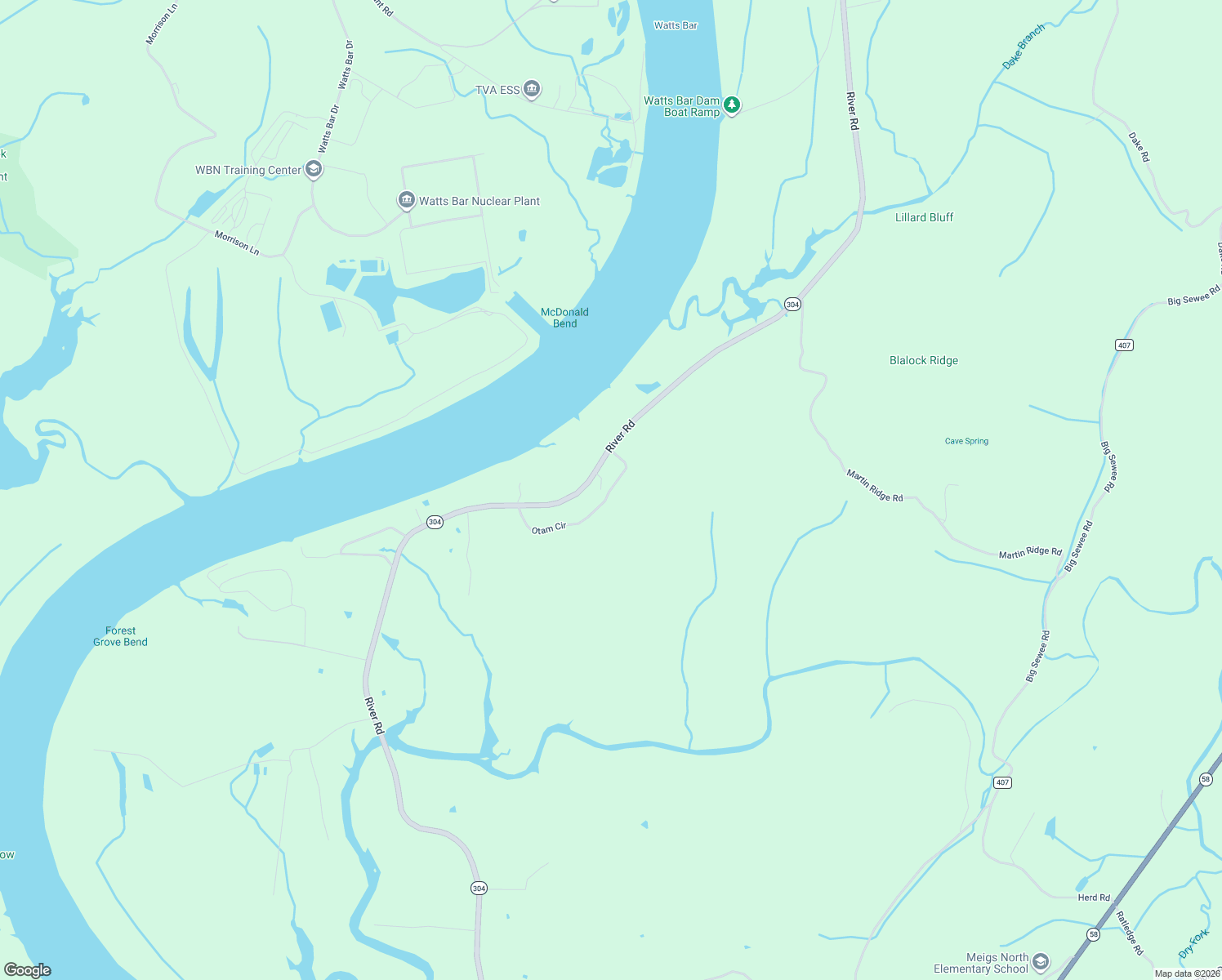 map of restaurants, bars, coffee shops, grocery stores, and more near County Road 419 in Decatur