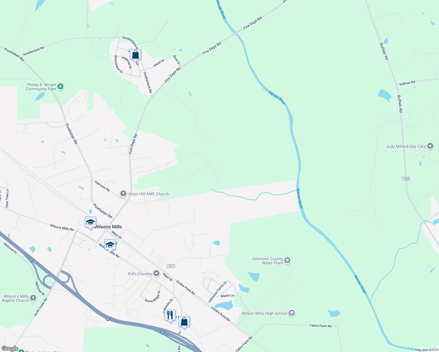 map of restaurants, bars, coffee shops, grocery stores, and more near 691 Lockwood Dr in Clayton