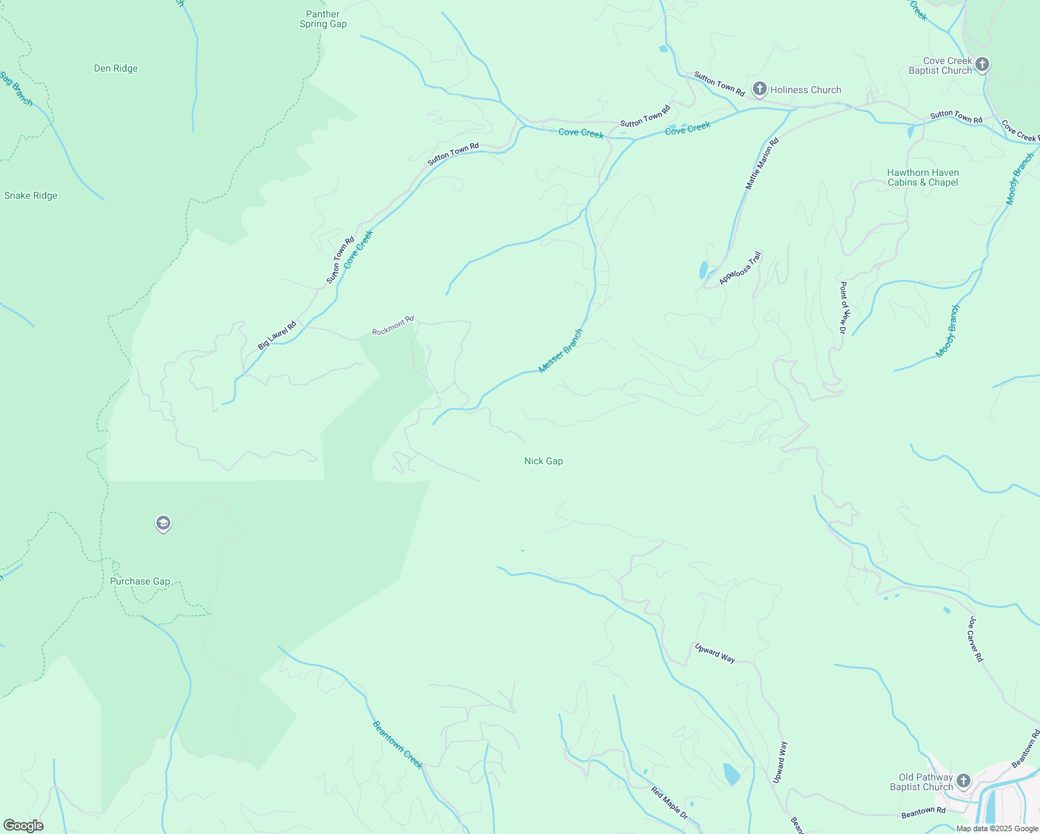 map of restaurants, bars, coffee shops, grocery stores, and more near 1141 Rockmont Road in Waynesville