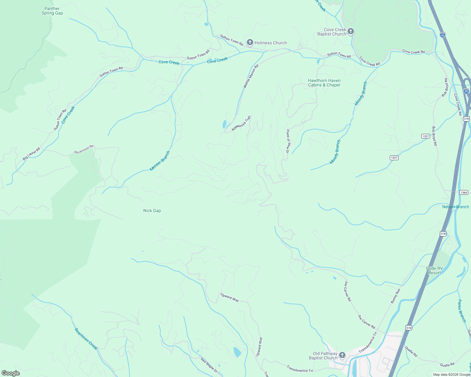 map of restaurants, bars, coffee shops, grocery stores, and more near 2863 Heath Peak Rd in Waynesville