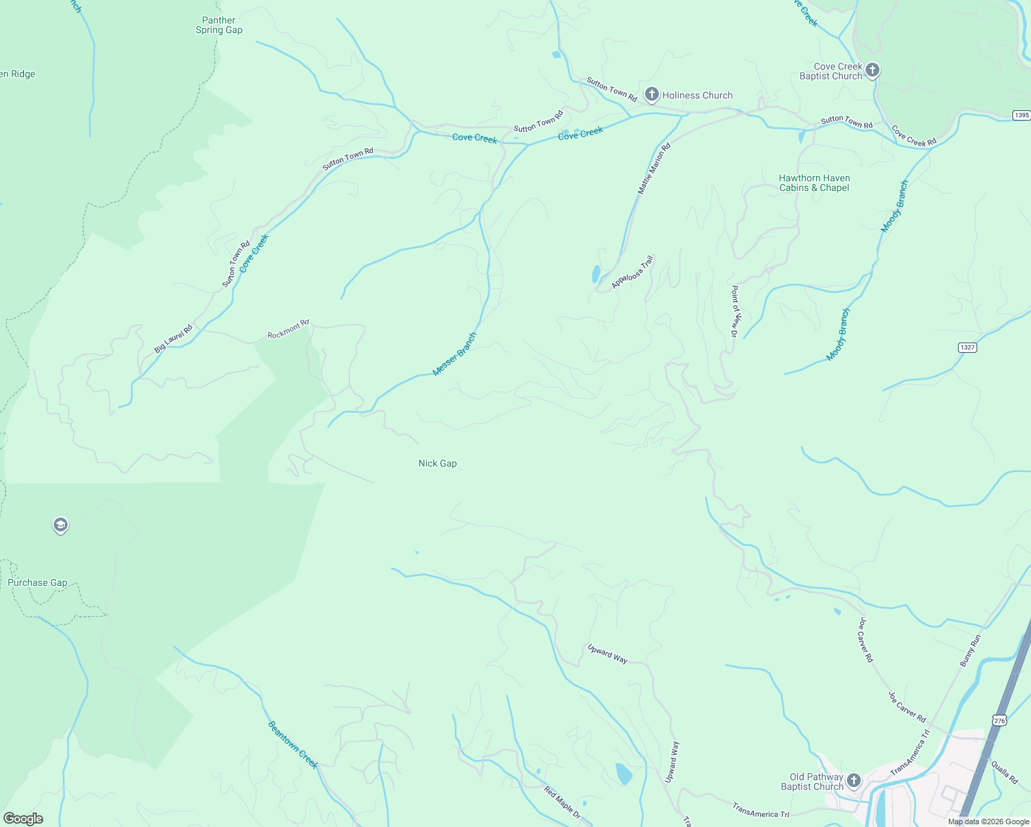 map of restaurants, bars, coffee shops, grocery stores, and more near 78 Spellbound Road in Waynesville