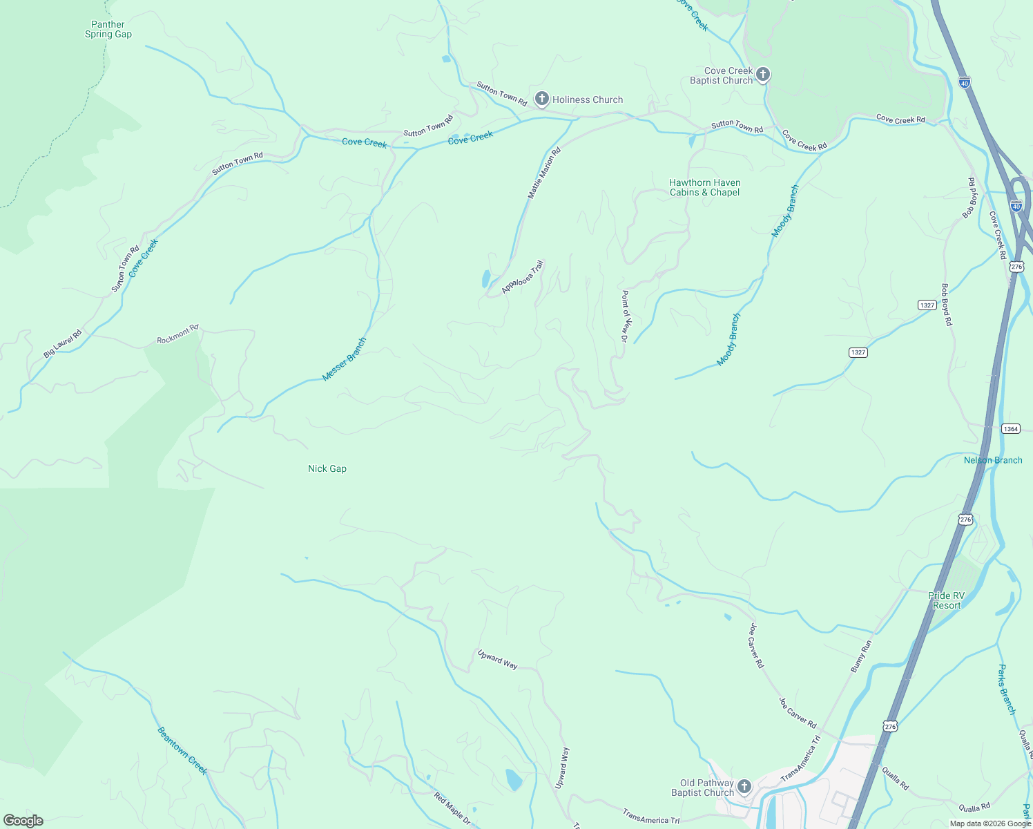 map of restaurants, bars, coffee shops, grocery stores, and more near 2863 Heath Peak Road in Waynesville