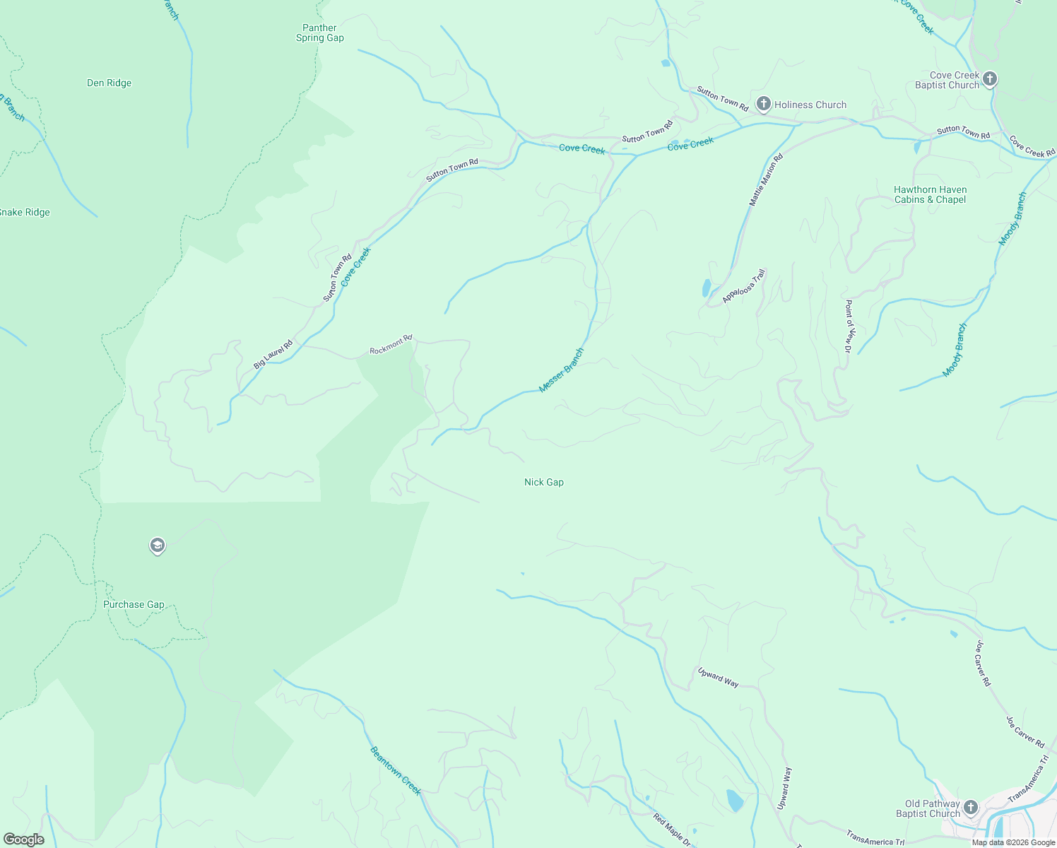 map of restaurants, bars, coffee shops, grocery stores, and more near 1286 Rockmont Road in Waynesville