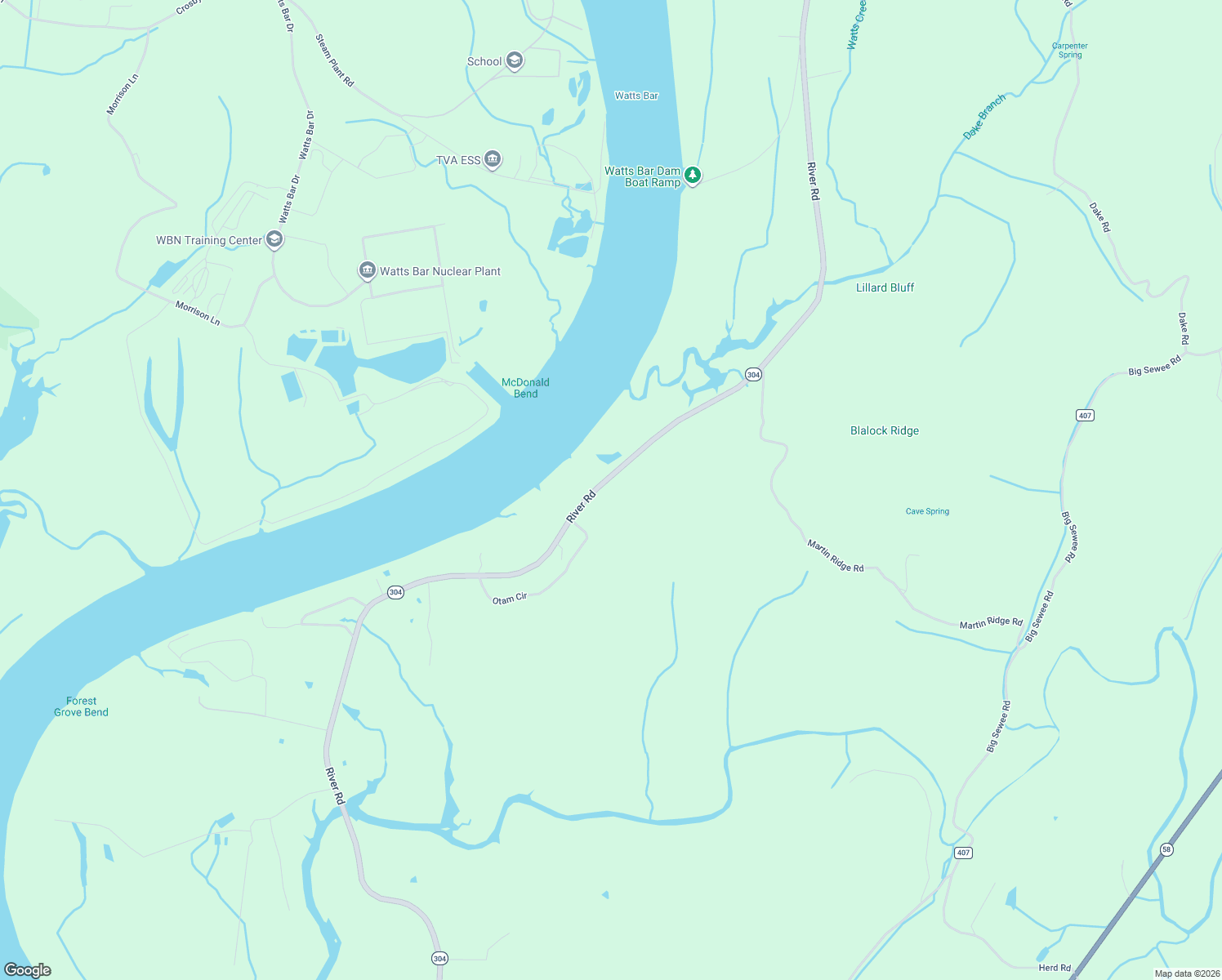 map of restaurants, bars, coffee shops, grocery stores, and more near County Road 419 in Decatur