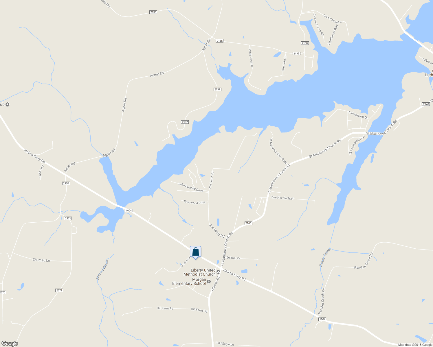 map of restaurants, bars, coffee shops, grocery stores, and more near 734 Joe Lentz Road in Salisbury
