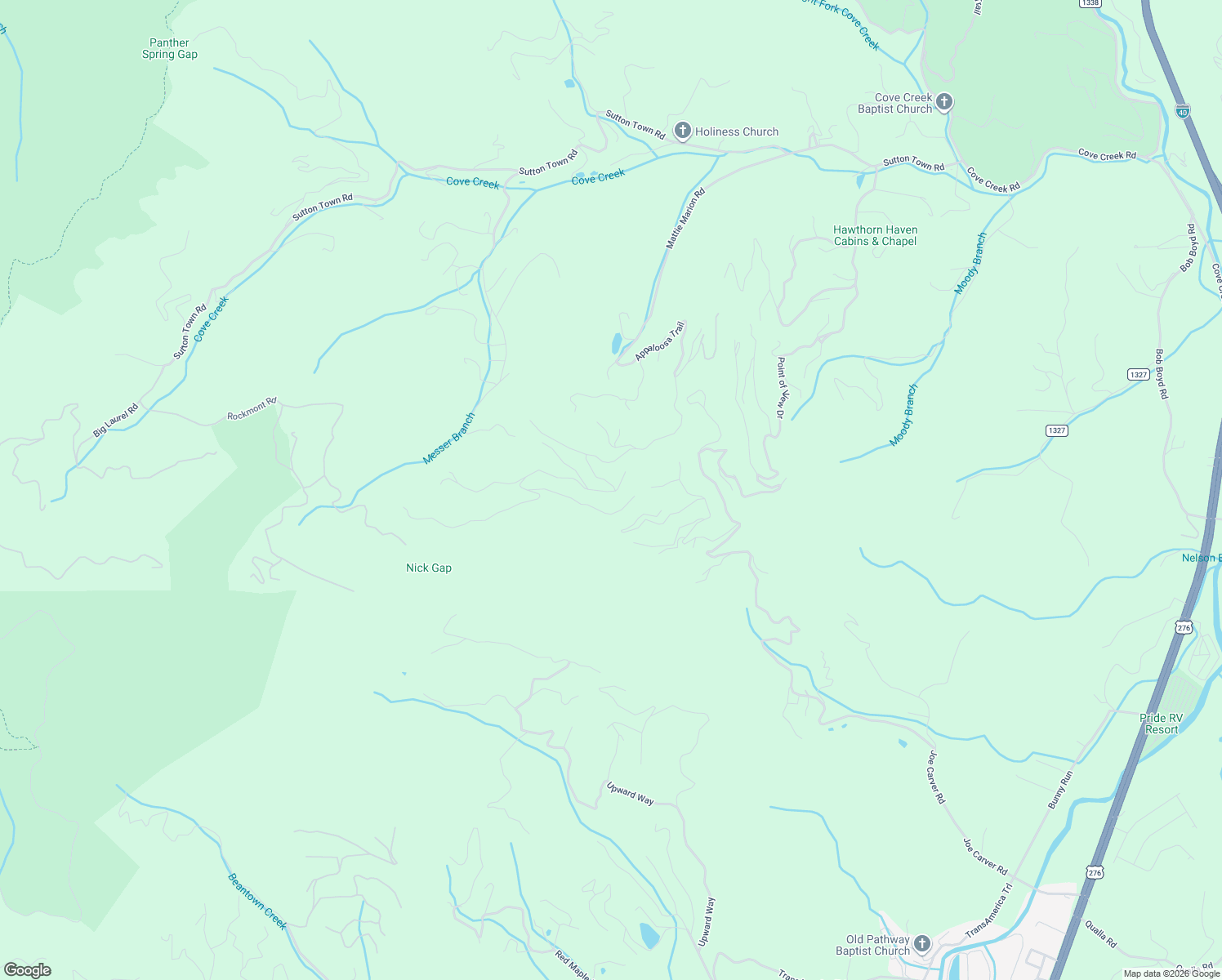 map of restaurants, bars, coffee shops, grocery stores, and more near 9 Pitch Fork Cove in Waynesville