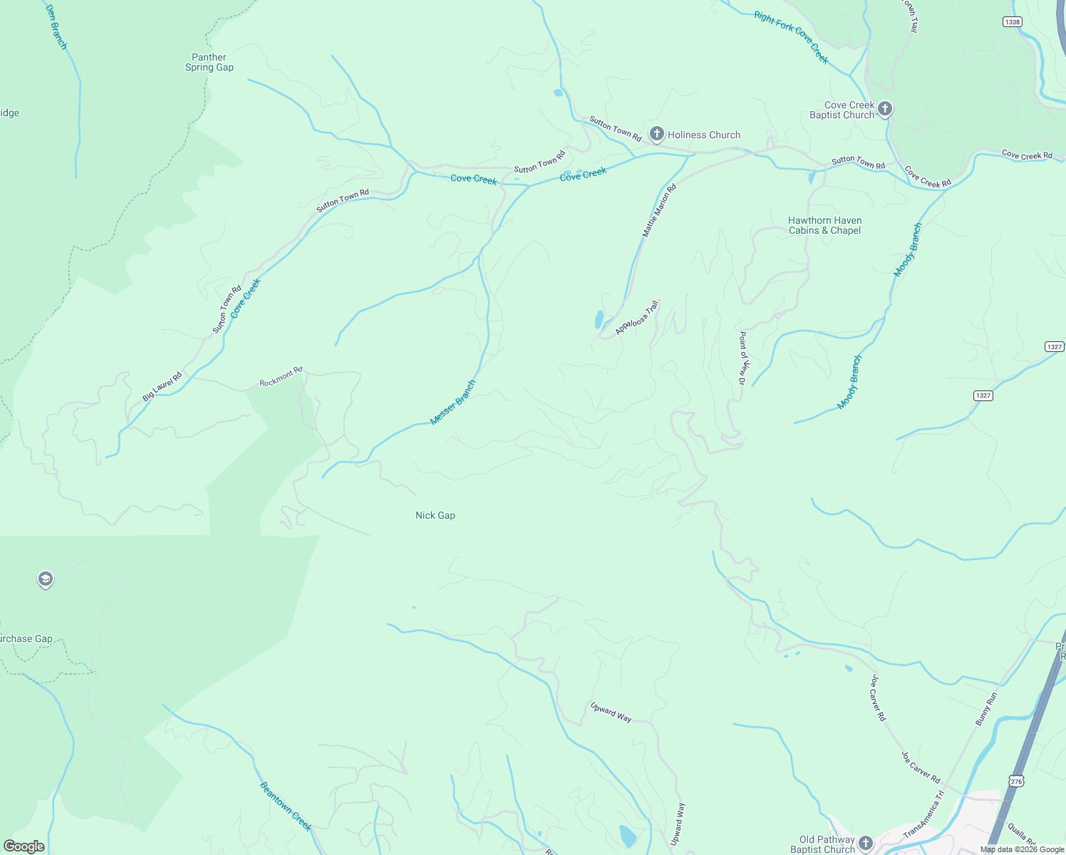 map of restaurants, bars, coffee shops, grocery stores, and more near 78 Spellbound Road in Waynesville
