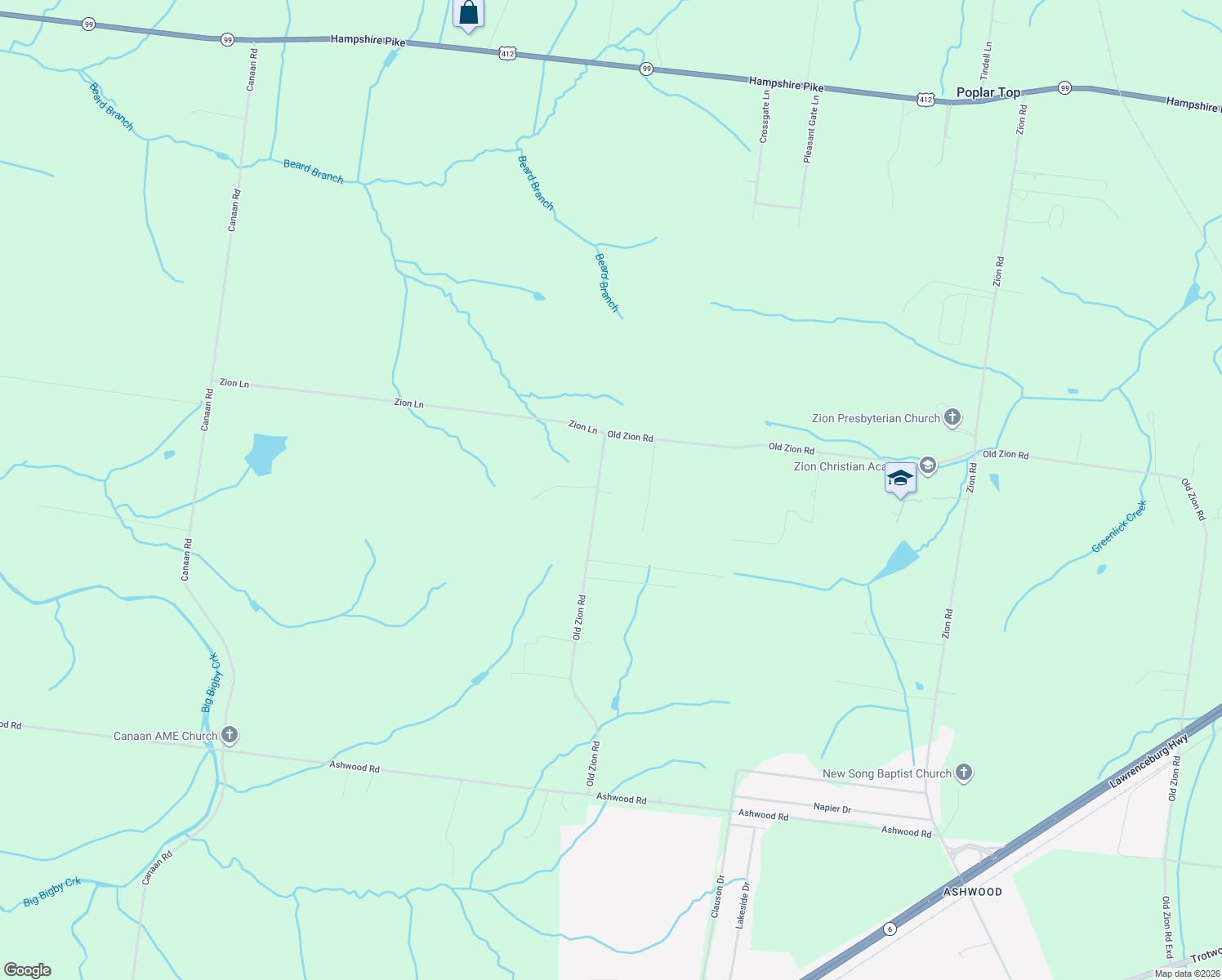 map of restaurants, bars, coffee shops, grocery stores, and more near 7149 Old Zion Road in Columbia