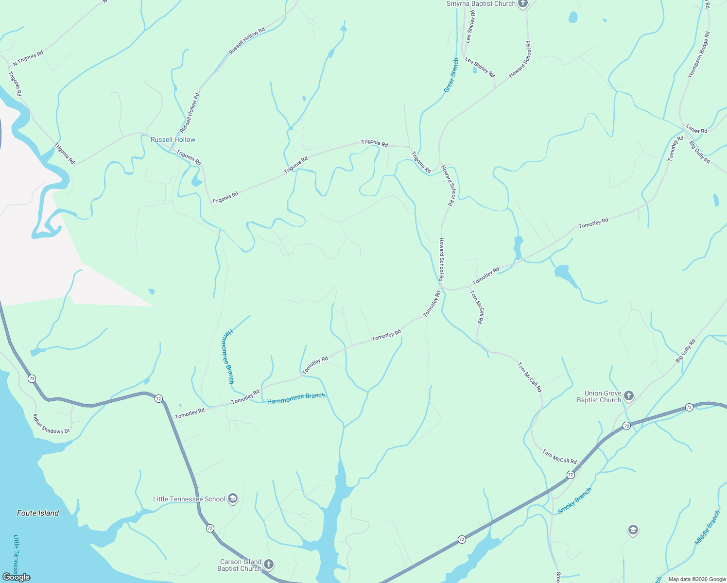 map of restaurants, bars, coffee shops, grocery stores, and more near 7659 Tomotley Road in Maryville