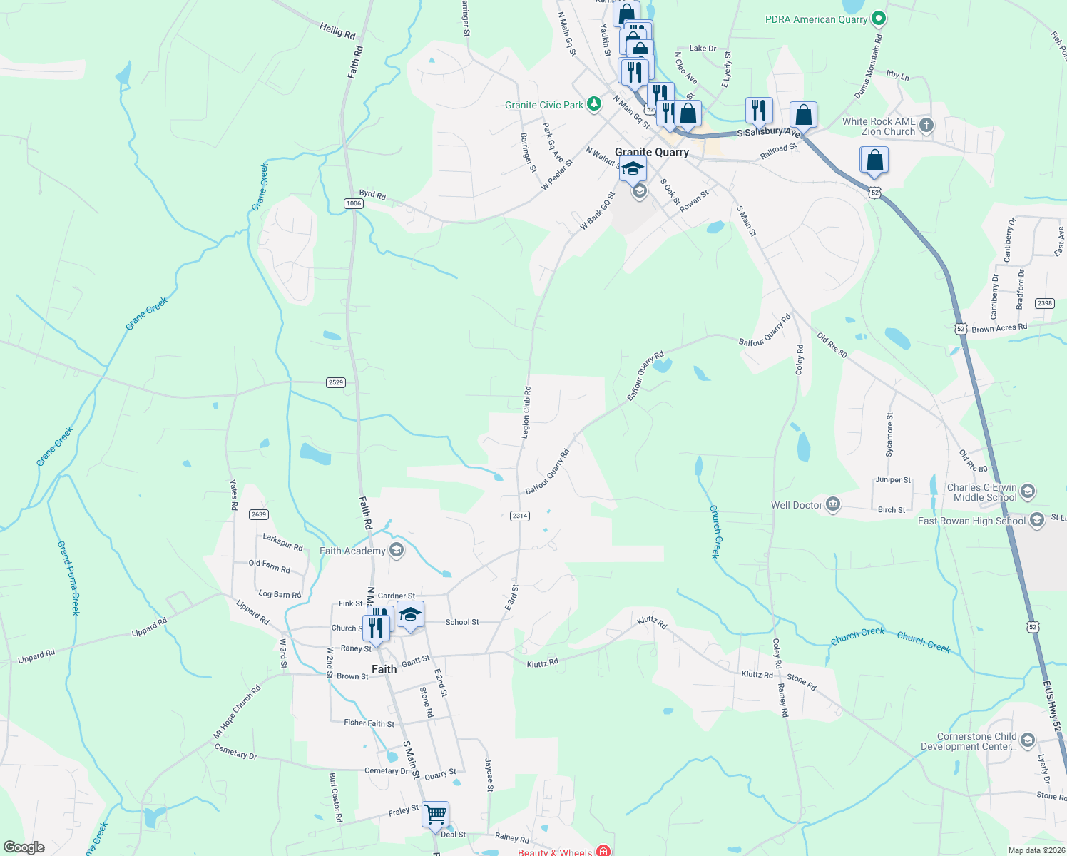 map of restaurants, bars, coffee shops, grocery stores, and more near 101 Devonshire Ln in Salisbury