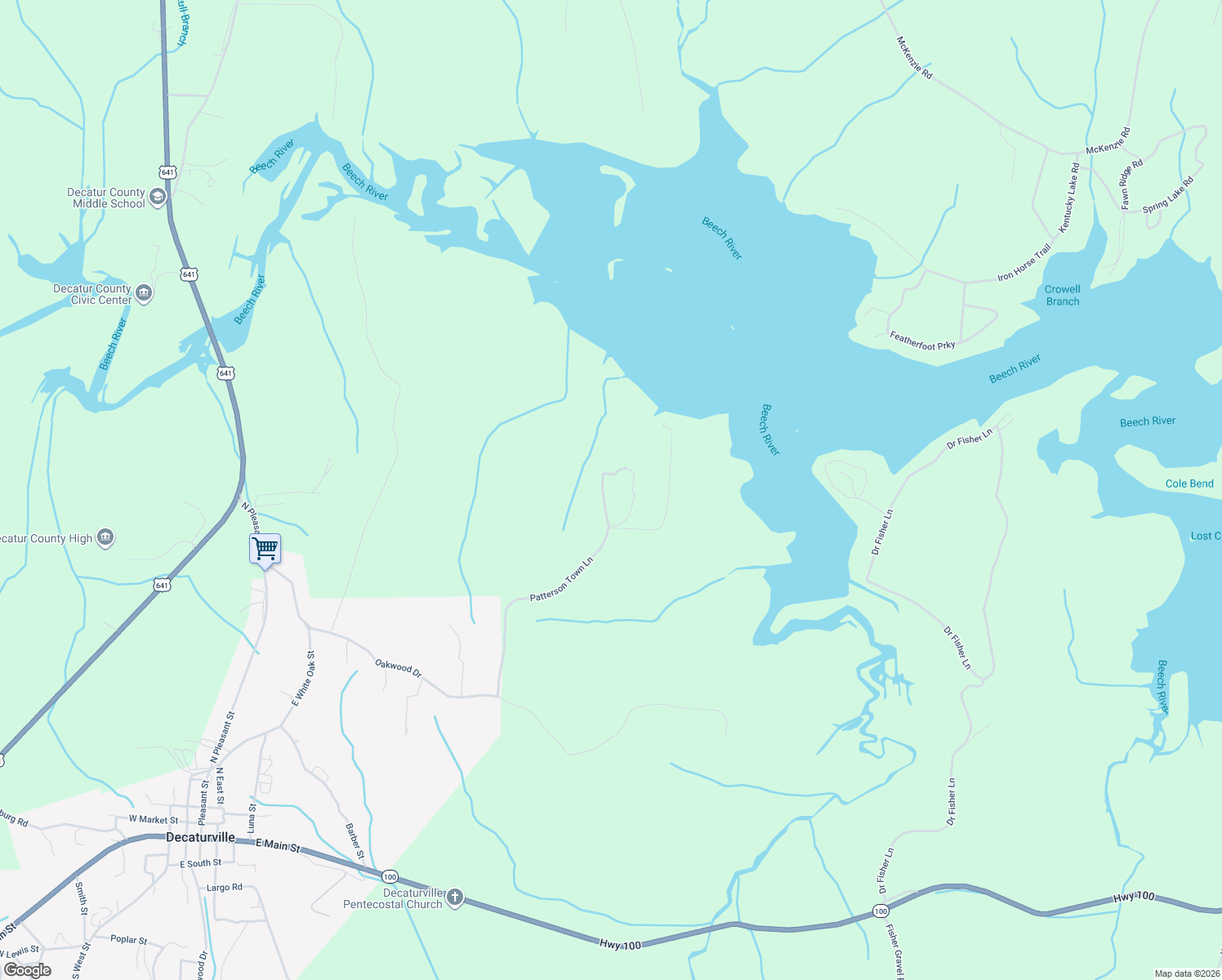 map of restaurants, bars, coffee shops, grocery stores, and more near 1346 Patterson Town Ln in Decaturville