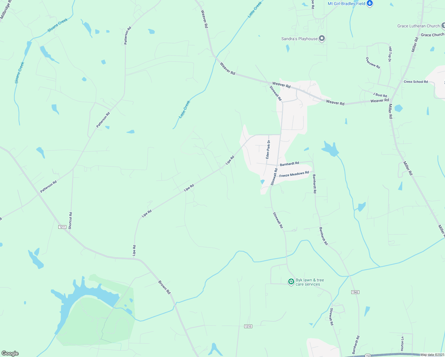 map of restaurants, bars, coffee shops, grocery stores, and more near 2655 Lipe Road in China Grove