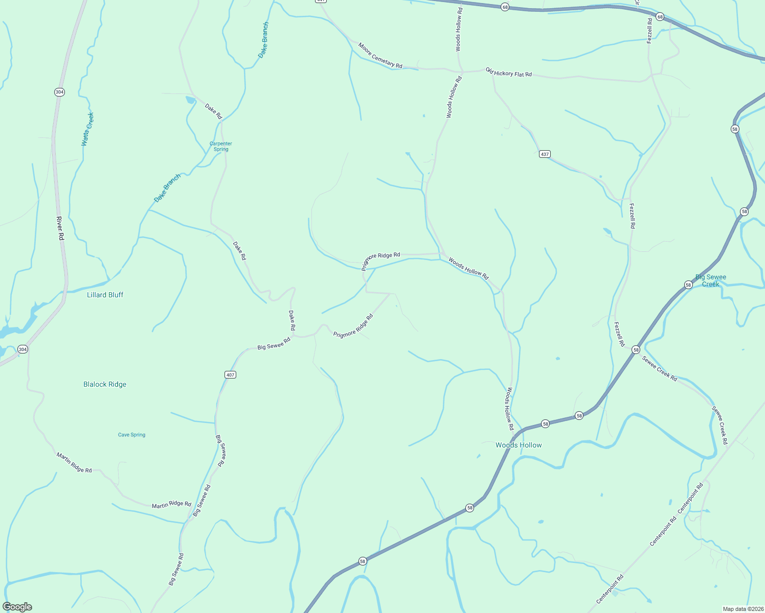 map of restaurants, bars, coffee shops, grocery stores, and more near 590 Prigmore Ridge Road in Decatur