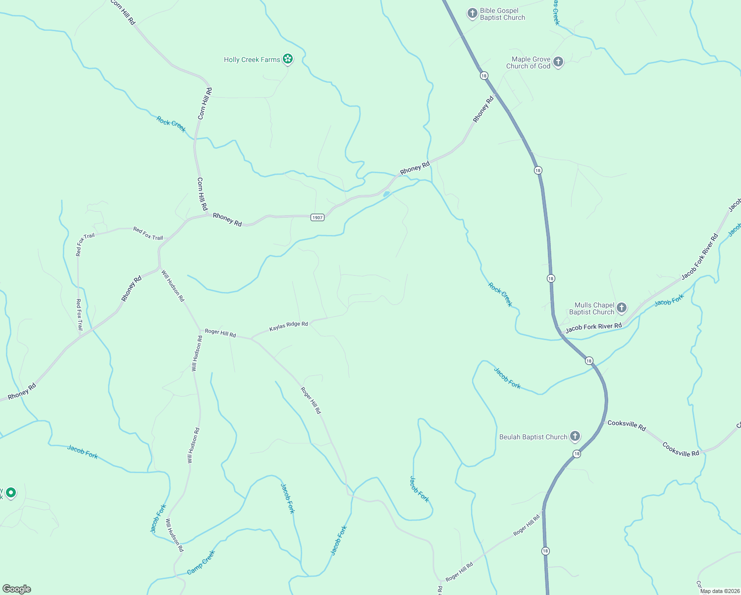 map of restaurants, bars, coffee shops, grocery stores, and more near 106 Hunters Ridge Road in Vale