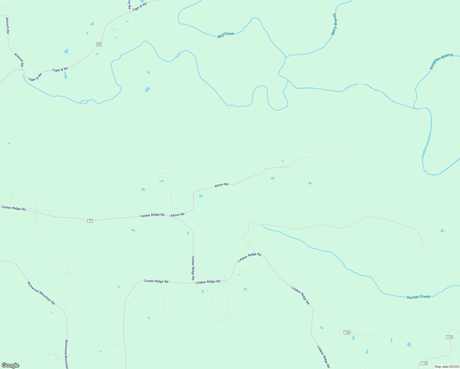 map of restaurants, bars, coffee shops, grocery stores, and more near County Road 77E in Cleburne County
