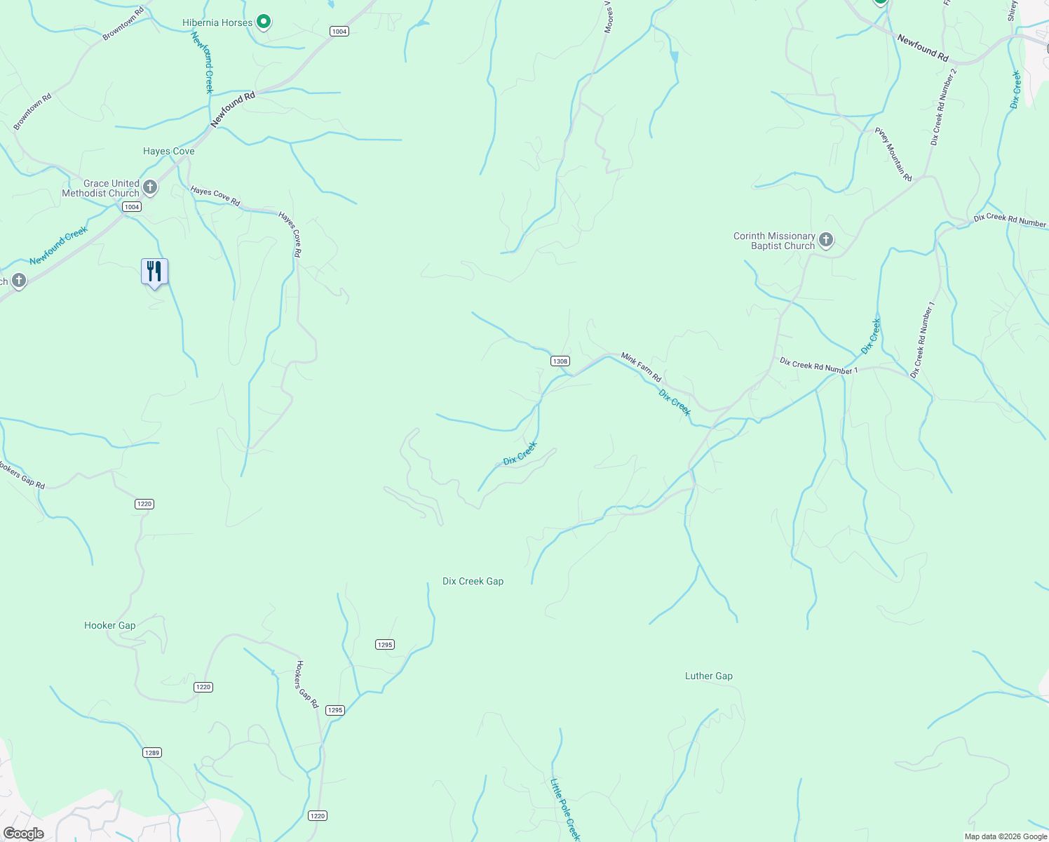 map of restaurants, bars, coffee shops, grocery stores, and more near 172 Mink Farm Road in Leicester