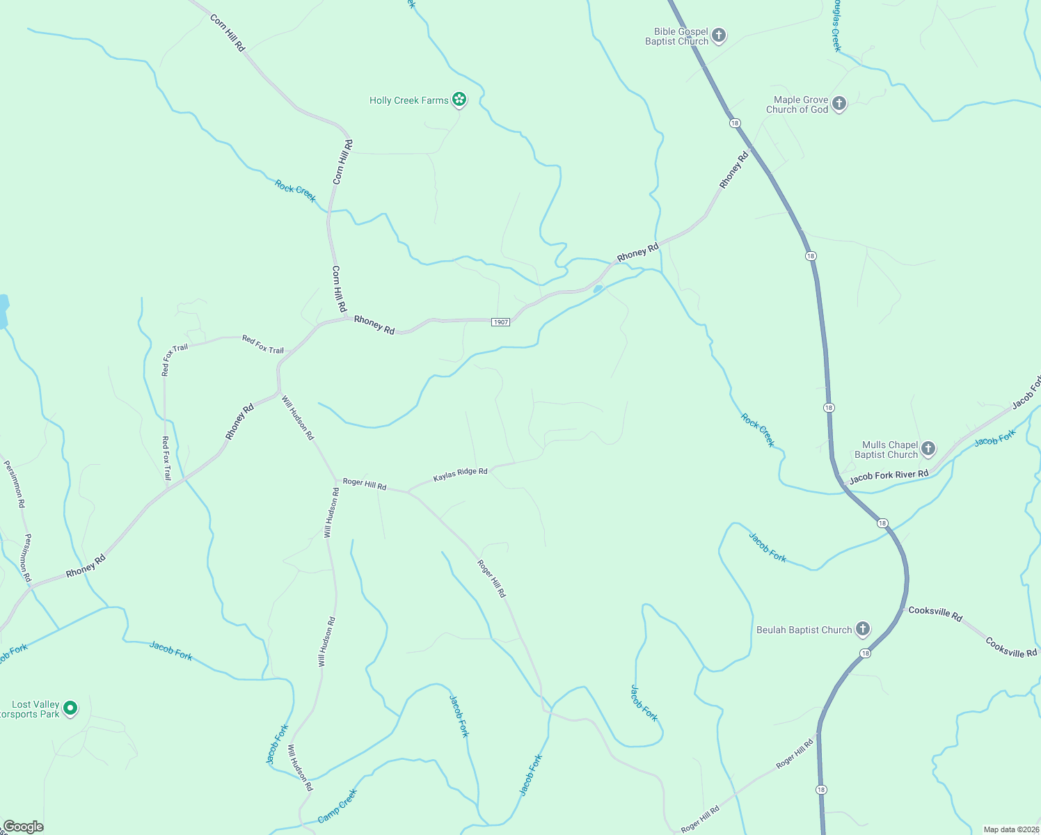 map of restaurants, bars, coffee shops, grocery stores, and more near 7610 Cowtail Lane in Connelly Springs