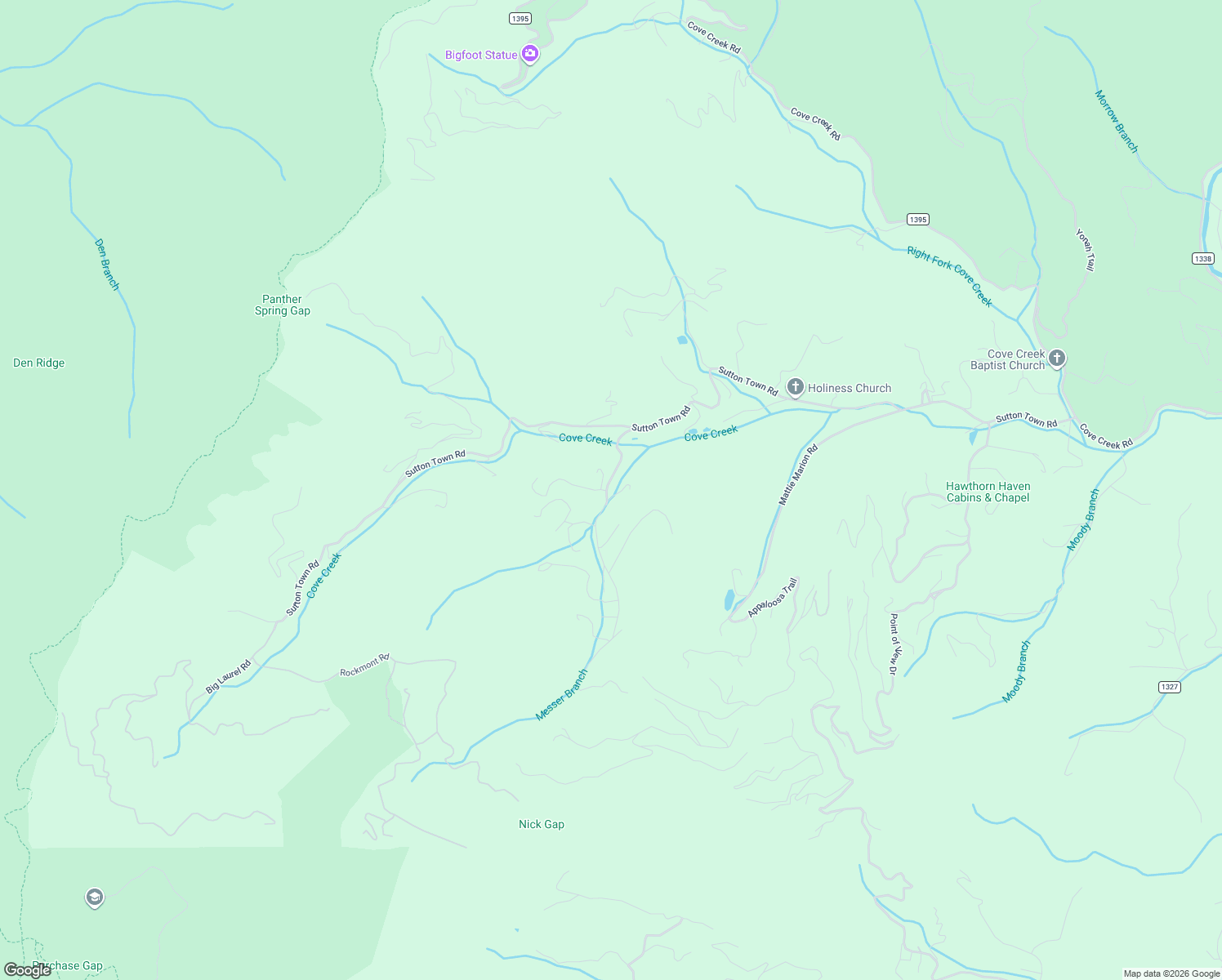 map of restaurants, bars, coffee shops, grocery stores, and more near 229 Medford Hannah Road in Waynesville