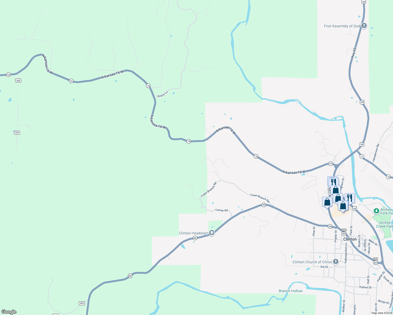 map of restaurants, bars, coffee shops, grocery stores, and more near 289 White Street in Clinton
