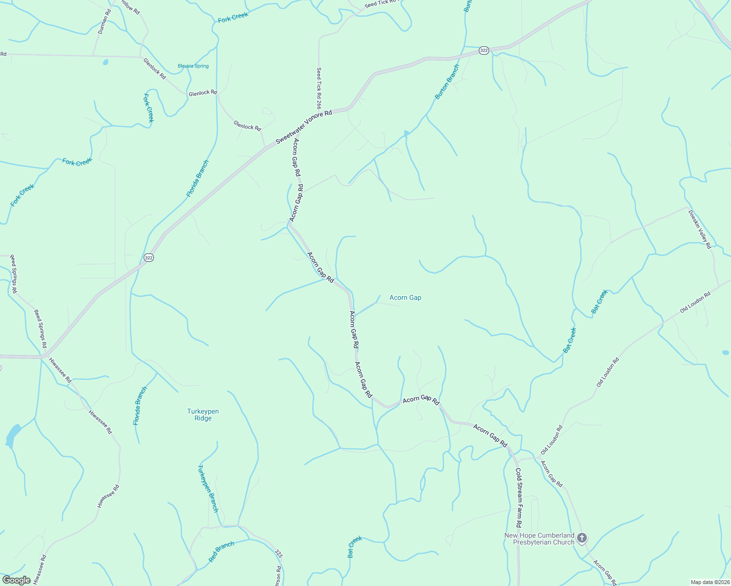 map of restaurants, bars, coffee shops, grocery stores, and more near 360 Acorn Gap Road in Sweetwater