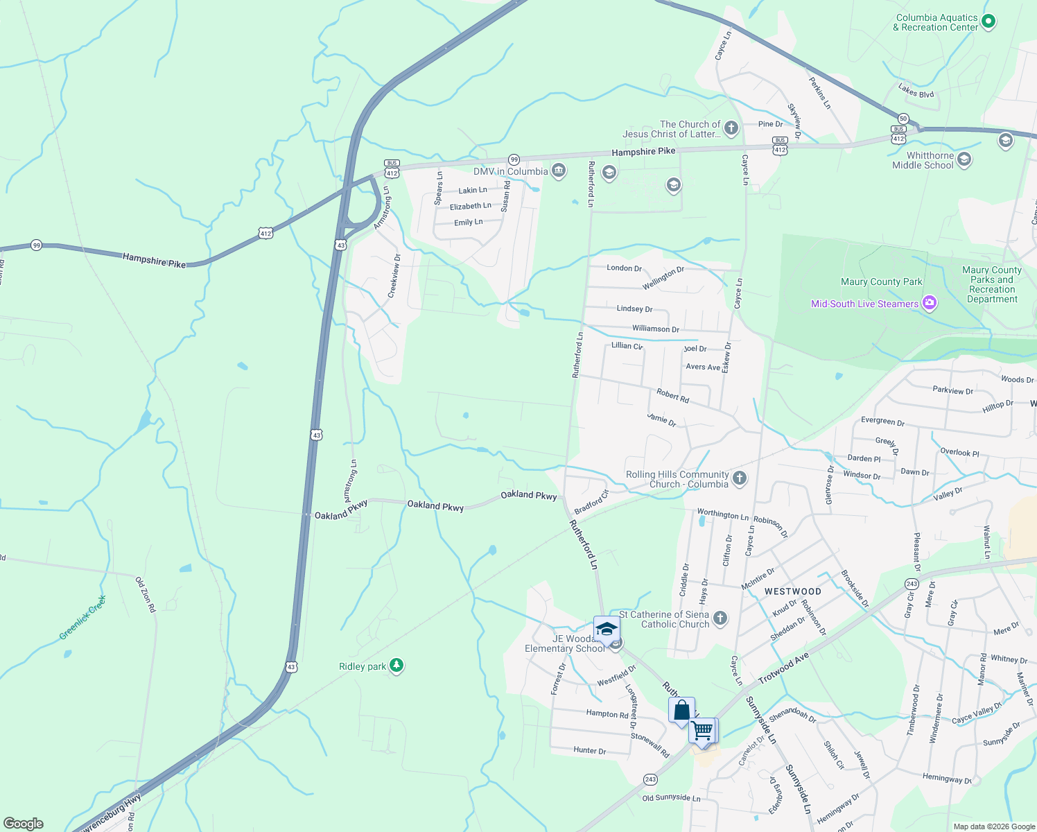 map of restaurants, bars, coffee shops, grocery stores, and more near 1705 Logan Dr in Columbia