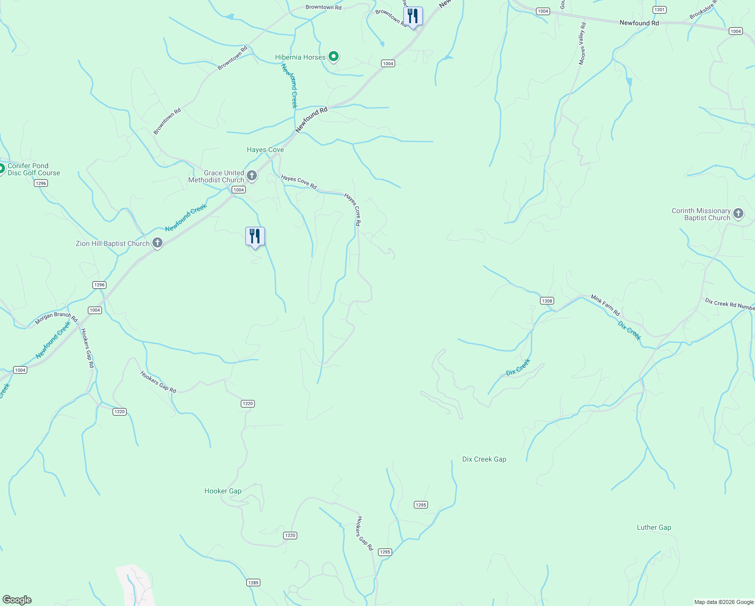 map of restaurants, bars, coffee shops, grocery stores, and more near 25 Farm Lane in Mills River