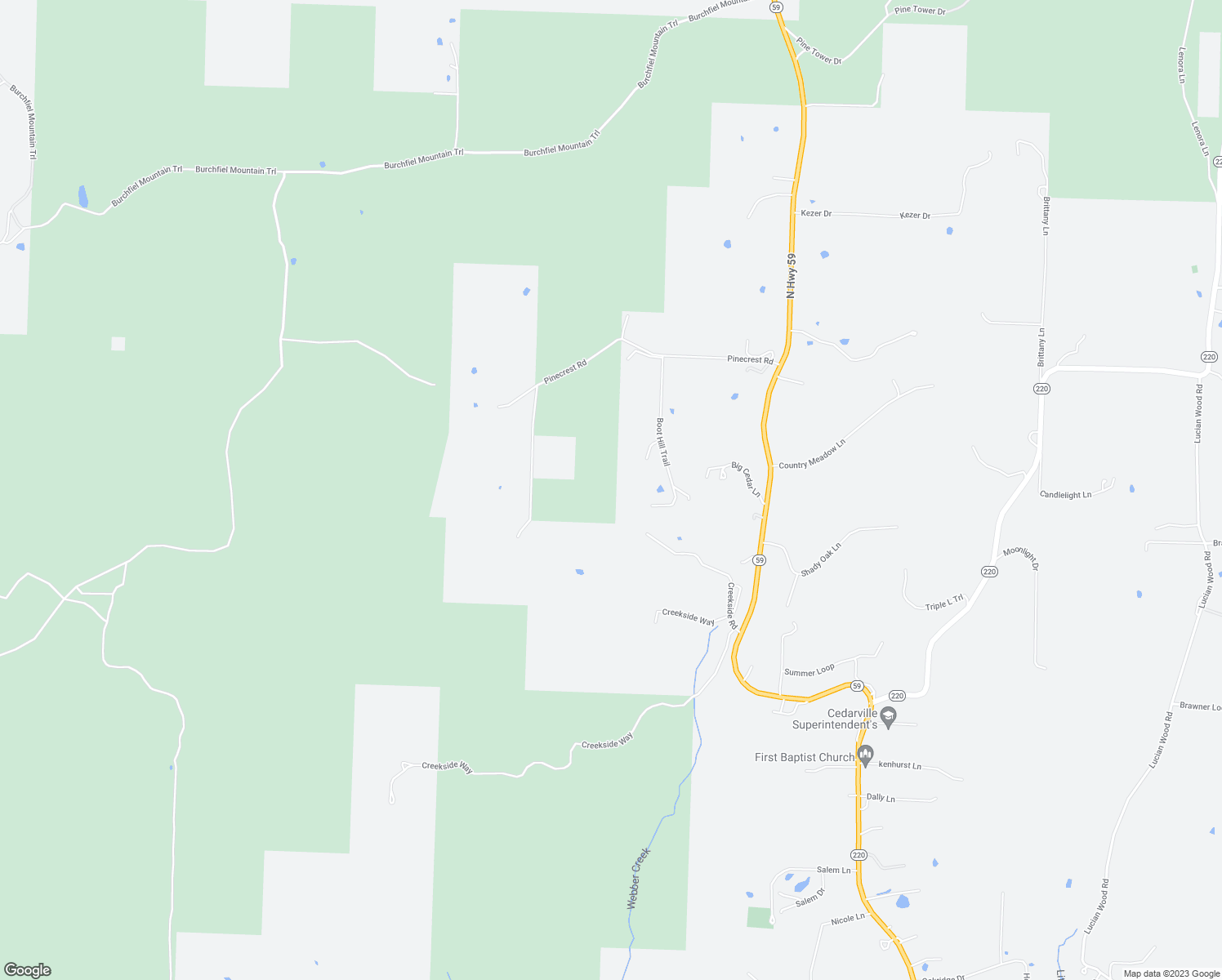 map of restaurants, bars, coffee shops, grocery stores, and more near in Cedarville