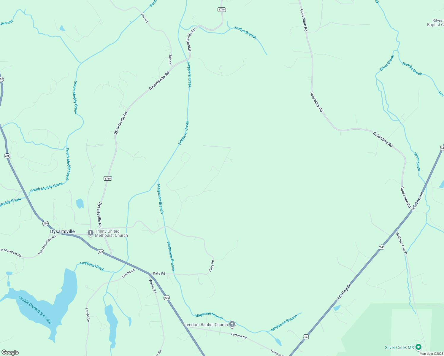 map of restaurants, bars, coffee shops, grocery stores, and more near in Dysartsville