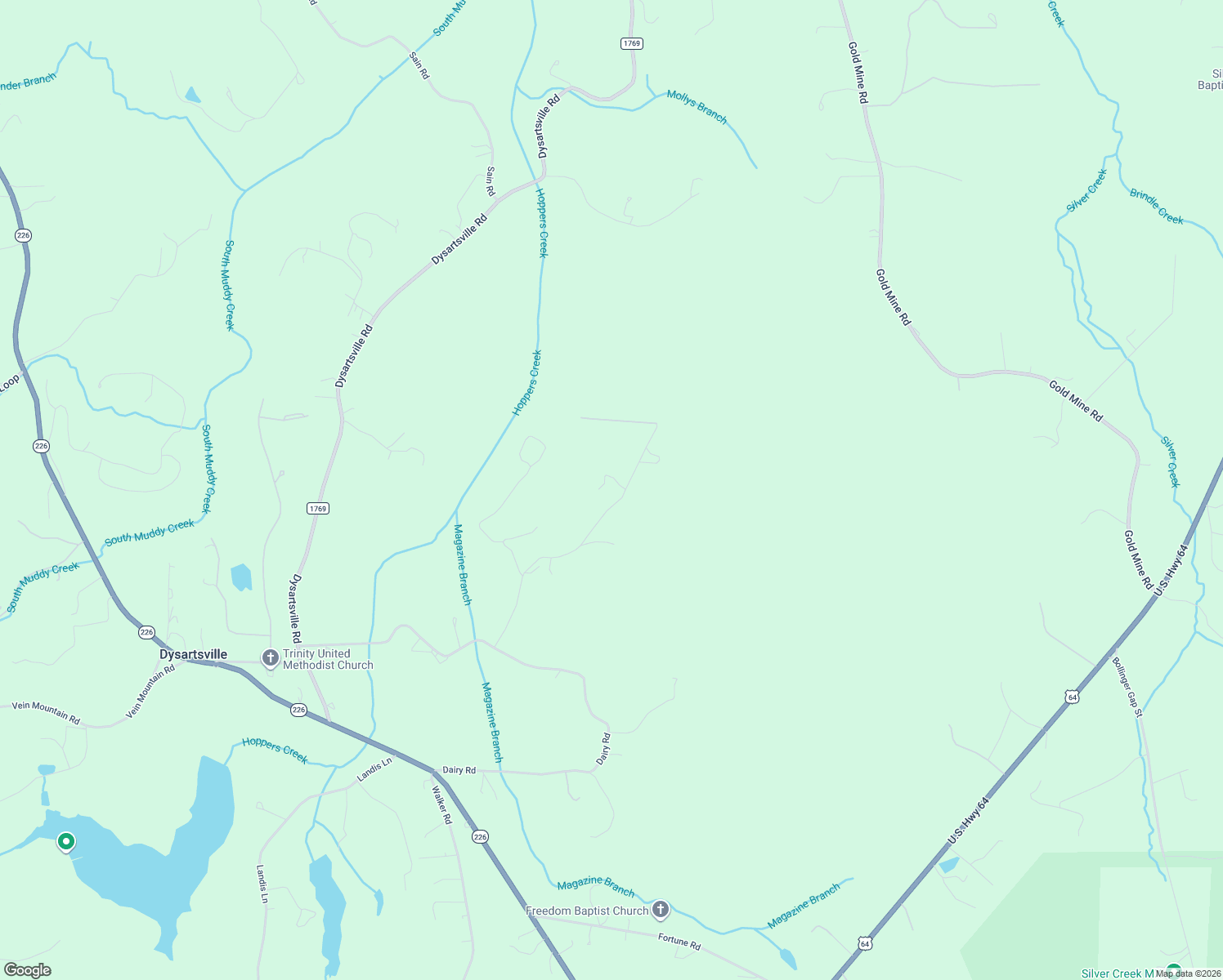 map of restaurants, bars, coffee shops, grocery stores, and more near 182 Pilot Ridge Road in Nebo