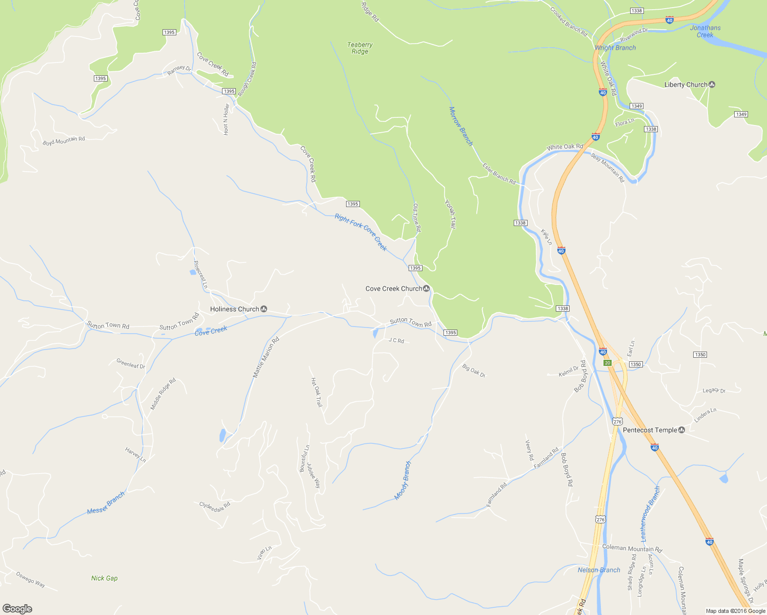 map of restaurants, bars, coffee shops, grocery stores, and more near 28 Secluded Cove in Waynesville