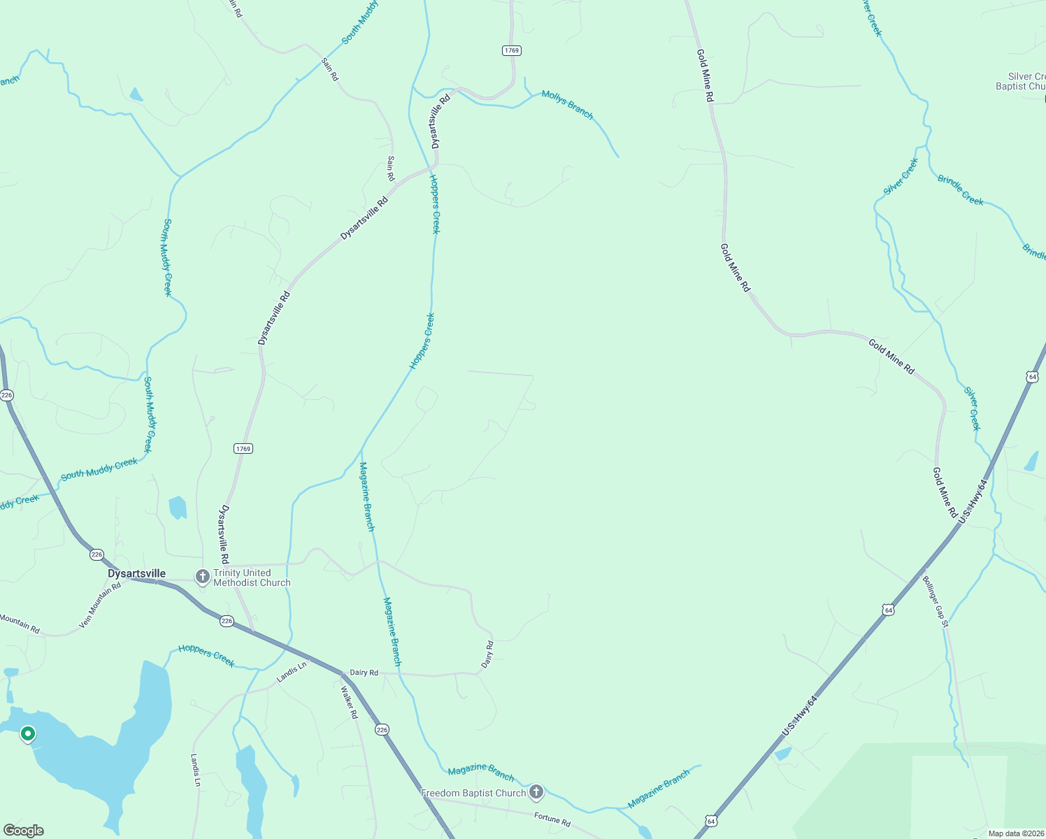 map of restaurants, bars, coffee shops, grocery stores, and more near in Dysartsville