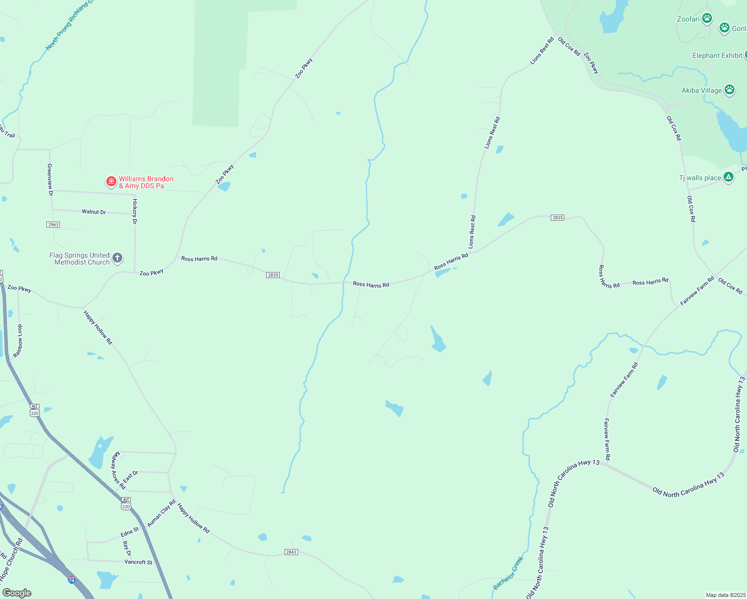 map of restaurants, bars, coffee shops, grocery stores, and more near 1122 Ross Harris Road in Asheboro