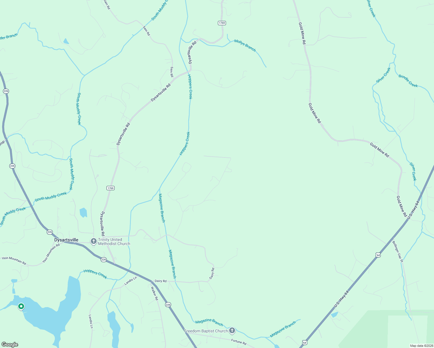 map of restaurants, bars, coffee shops, grocery stores, and more near 79 Pilot Ridge Drive in Nebo