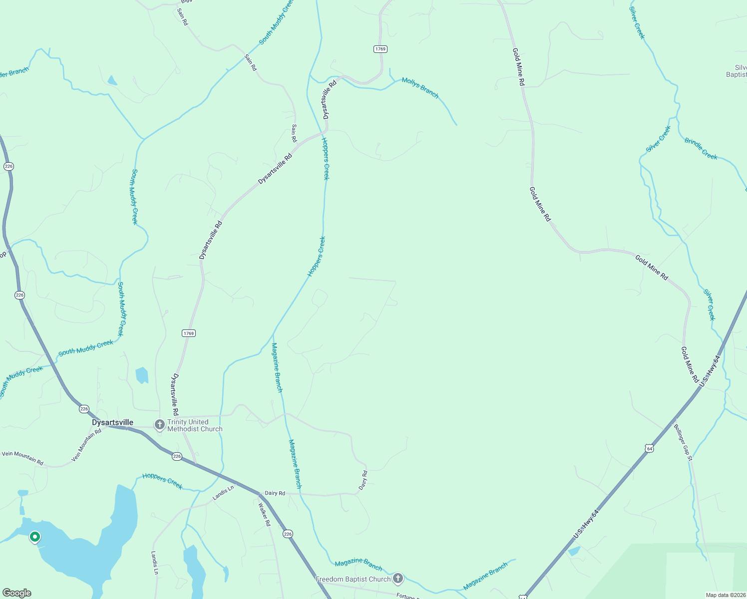 map of restaurants, bars, coffee shops, grocery stores, and more near in Dysartsville