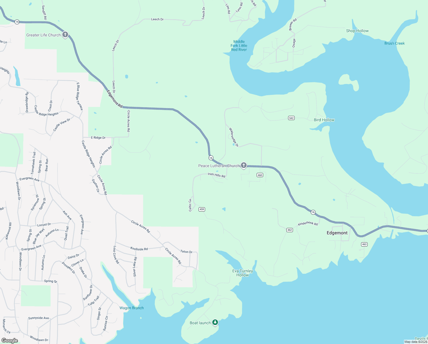 map of restaurants, bars, coffee shops, grocery stores, and more near 10965 Edgemont Road in Edgemont