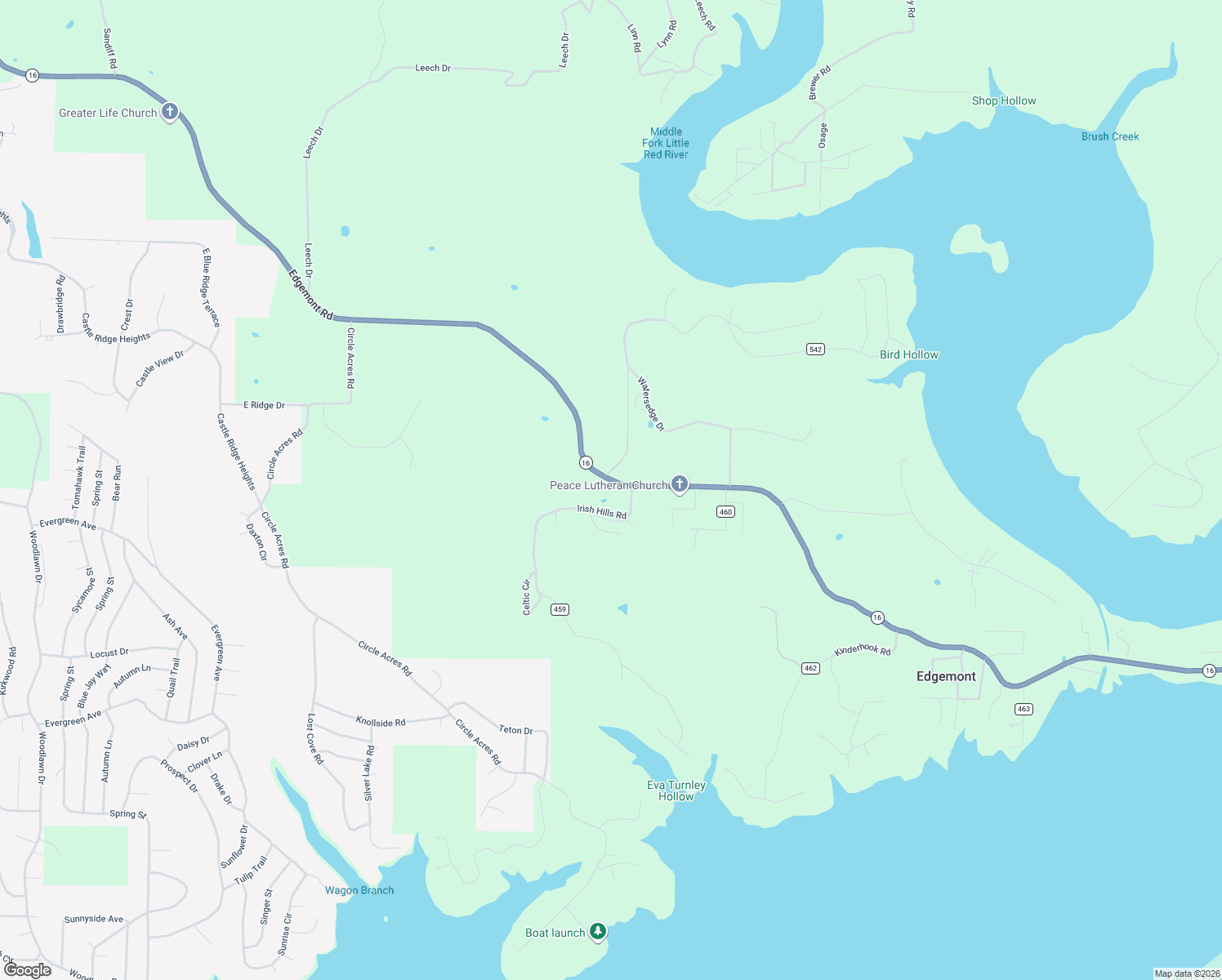 map of restaurants, bars, coffee shops, grocery stores, and more near 10965 Edgemont Road in Edgemont