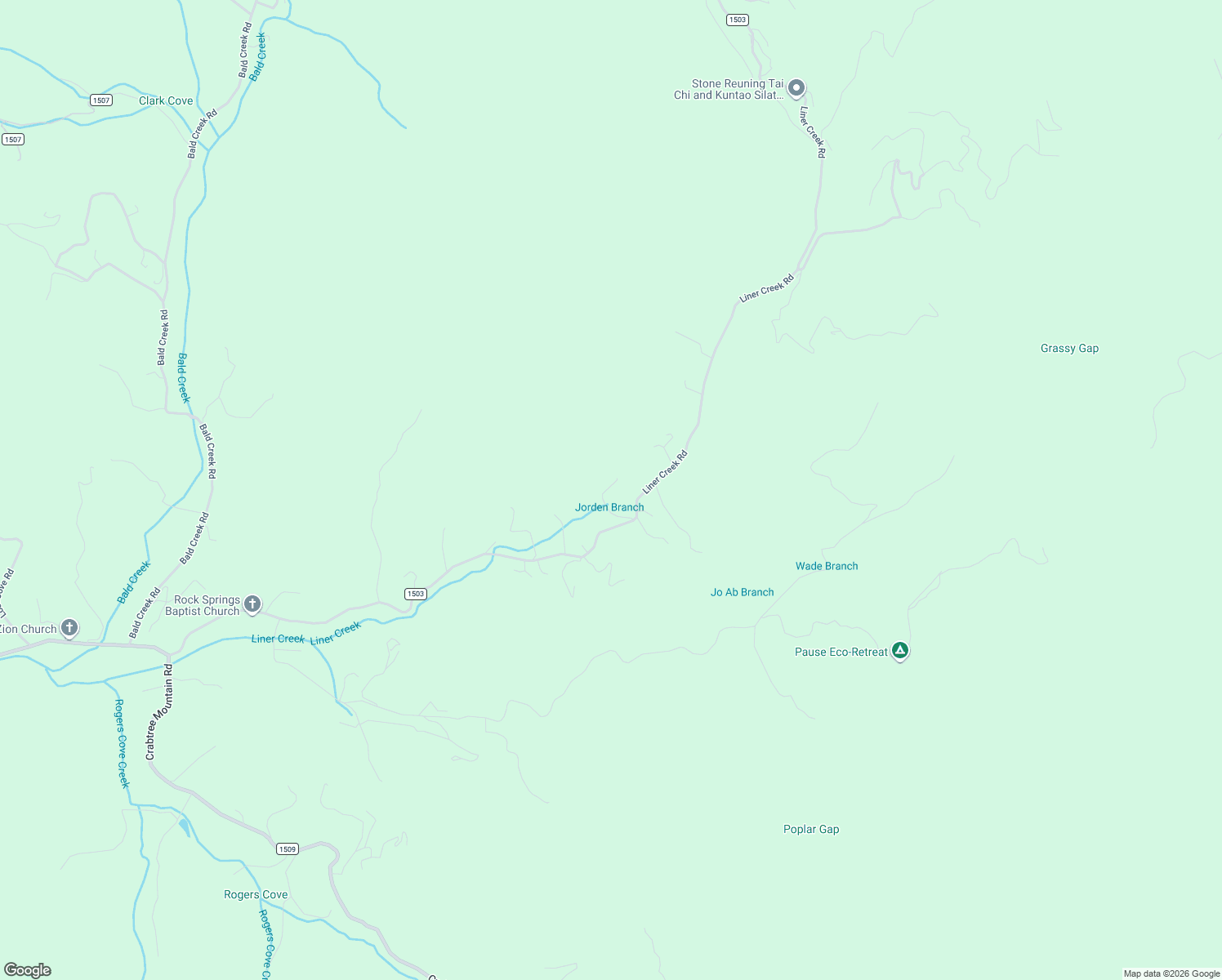 map of restaurants, bars, coffee shops, grocery stores, and more near 3827 Liner Creek Road in Clyde