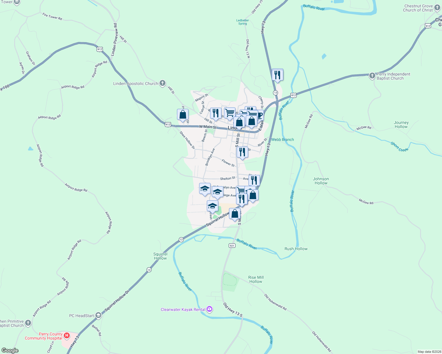 map of restaurants, bars, coffee shops, grocery stores, and more near 127 Shelton St in Linden