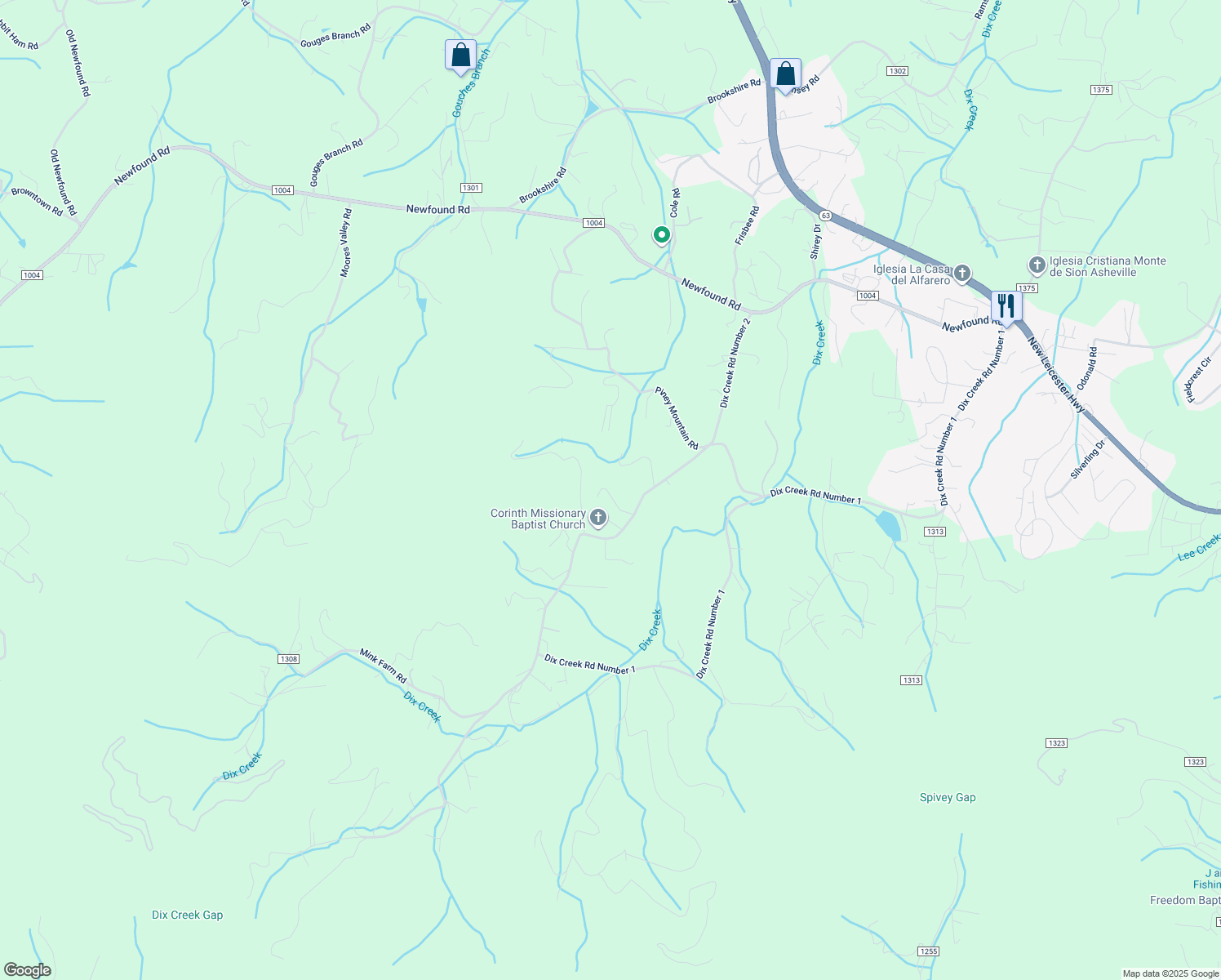 map of restaurants, bars, coffee shops, grocery stores, and more near 40 Israel Hill Road in Leicester