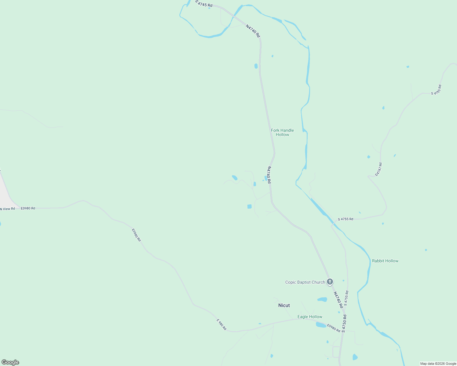 map of restaurants, bars, coffee shops, grocery stores, and more near 473879 East 968 Road in Muldrow