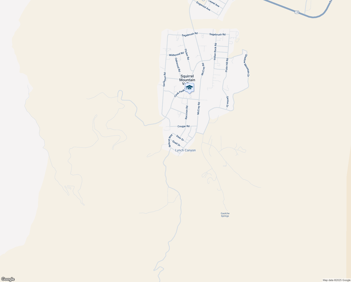 map of restaurants, bars, coffee shops, grocery stores, and more near 6201 Quail Drive in Lake Isabella