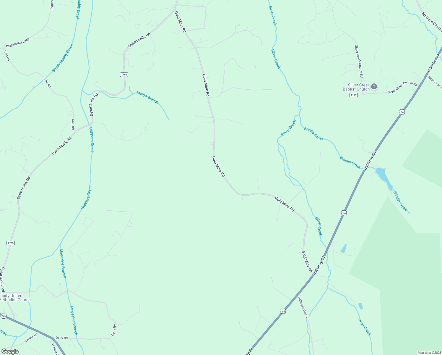 map of restaurants, bars, coffee shops, grocery stores, and more near 6702 Gold Mine Road in Morganton